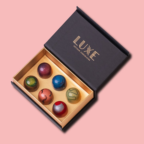 6 Piece Luxe Bonbon Collection - Luxe Artisan Chocolates